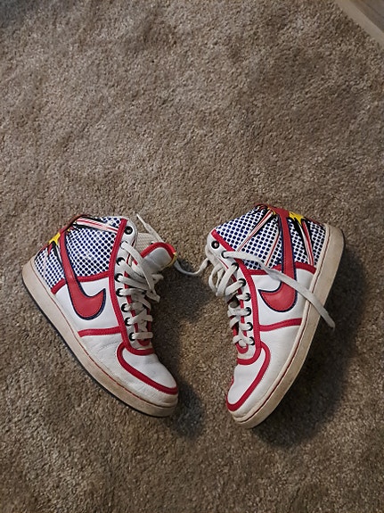 Nike korkeavartiset tennarit koko 41 valkoinen/punainen