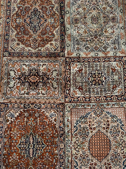 Käsinkudottu Kashmir silkkimatto