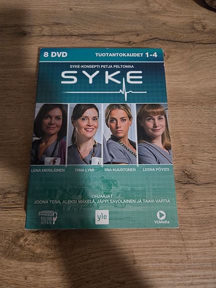 Syke tuotantokaudet 1–4 DVD-boksi 8 DVD