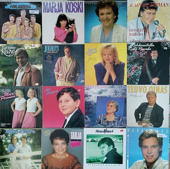 LP-levyjä, 1980- ja 90-luvun suomalaista iskelmää