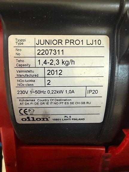 Oilon Junior Pro1 LJ10 öljypoltin 1