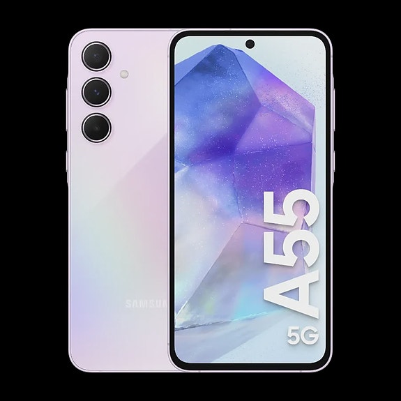 Samsung A55 5G - 128GB, Uudenveroinen, Violetti