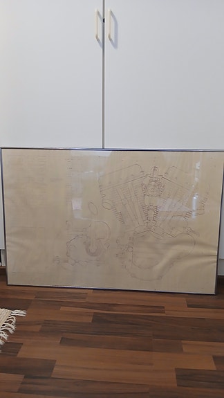 Harley Panhead blueprint