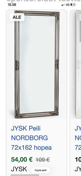 Jysk koristeellinen peili
