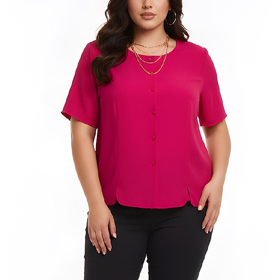 Pinkki lyhythihainen jakku, Eurofashion pusero XL