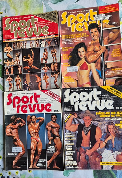 Sport revue kehonrakennuslehdet 4 kpl