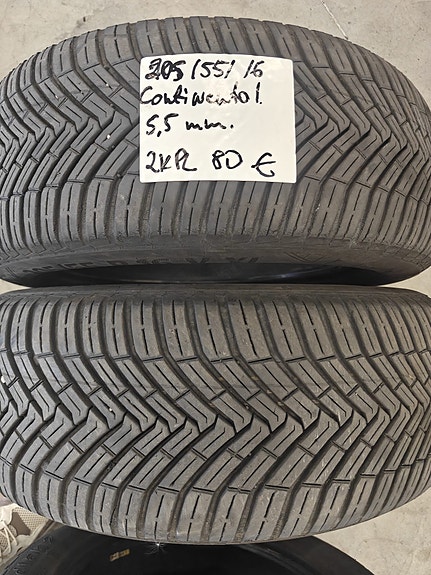205/55R16 Continental käytetyt kesärenkaat