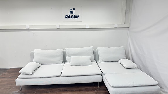 Ikea SÖDERHAMN 4:n istuttava sohva + divaani, Blekinge/valkoinen