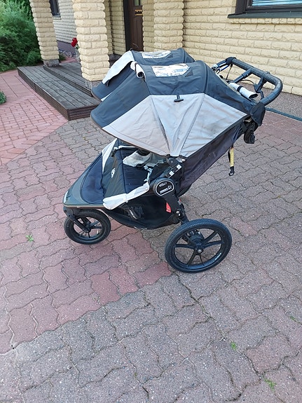 Baby Jogger tuplarattaat musta-harmaa