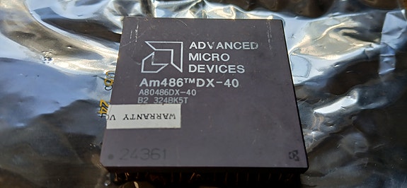 AMD Am486DX-40 40 MHz Socket 3 -prosessori (A80486DX-40) – Vintage CPU