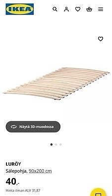 IKEA sälepohja 90x200