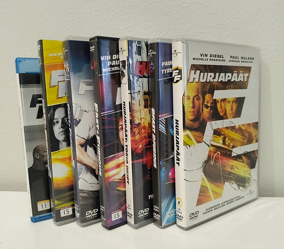 Fast and Furious Hurjapäät 1-7 DVD:t