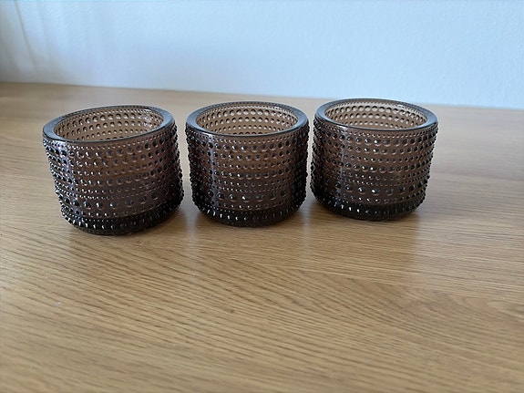 Iittala Kastehelmi tuikkukupit ruskea