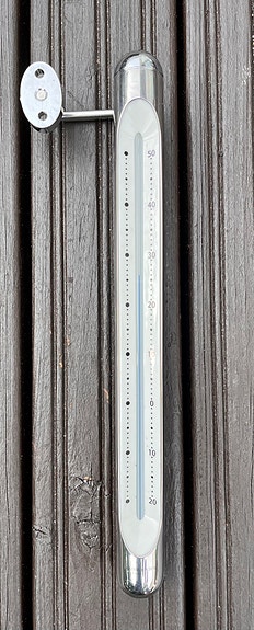 Georg Jensen ulkolämpömittari teräs