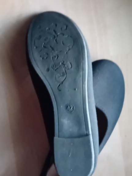 Musta kangas ballerinat koko 42