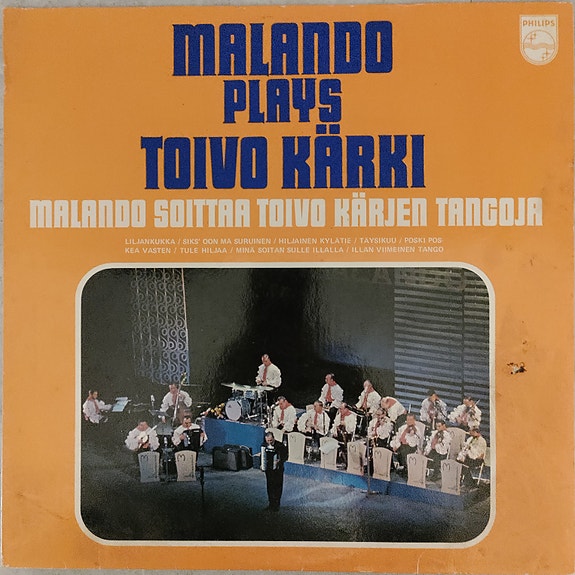 LP-levy Malando Soittaa Toivo Kärjen Tangoja