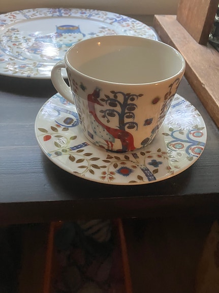 Taika kahvikuppi setti muki +lautanen