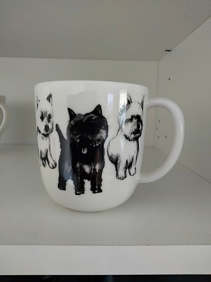 Kultakeramiikka koira muki