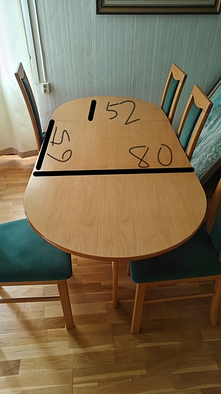 Pöytä + 6 tuolia