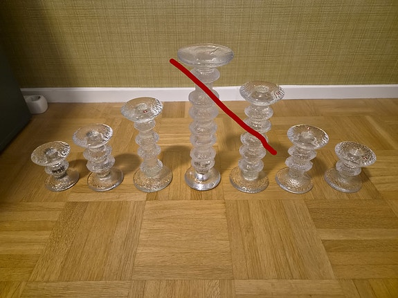 Iittala Festivo-kynttilänjalat, kirkas lasi