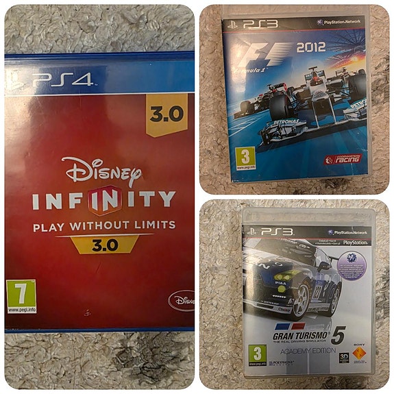 PlayStation 4 pelit Disney Infinity 3.0, F1 2012 ja Gran Turismo 5