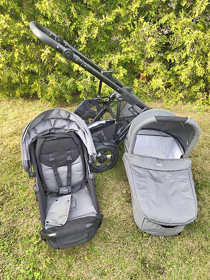 Britax Smile 2 yhdistelmävaunut harmaa/musta + kaukalo