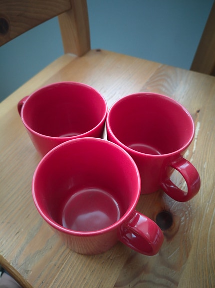 Iittala Teema mukit punainen, 3 kpl