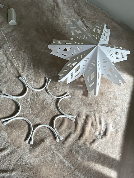 IKEA valkoinen LED tähtivalo ja joulutähti