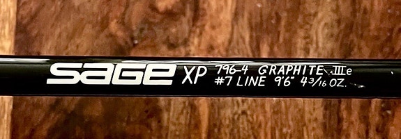 Sage XP 796-4 Graphite III e #7 Line 9’6”4 3/16 OZ