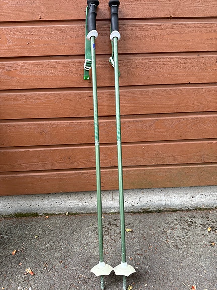 Vihreät lasten laskettelusauvat 90 cm
