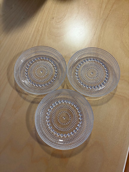 Iittala kastehelmi lasilautaset