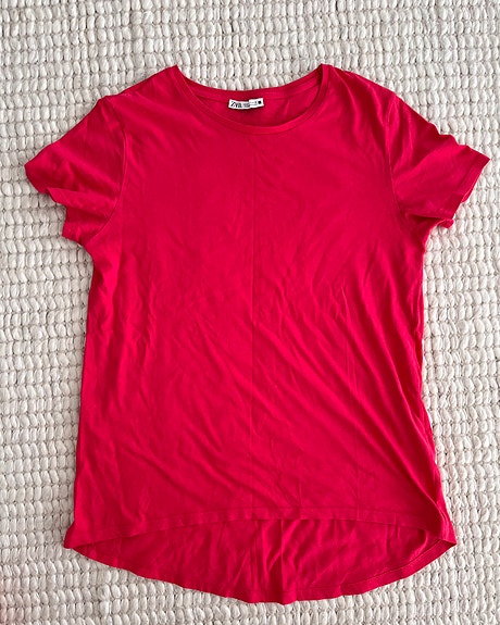 Zara pinkki paita t-paita S puuvilla