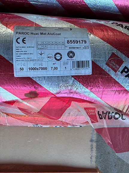 Paroc Hvac Mat AluCoat eristevilla 1000x7000