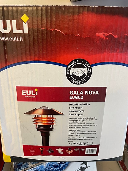 EULI Gala Nova EUG02 kuparinen pylväsvalaisin, uusi