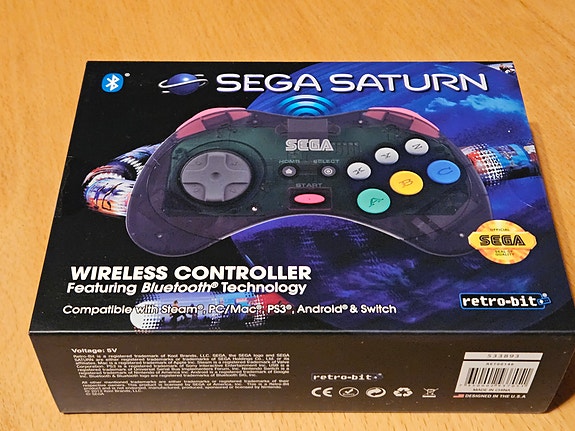 Retro-Bit Sega Saturn langaton ohjain Bluetooth