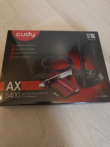 Cudy AX5400 WiFi 6E Bluetooth 5.3 PCIe -verkkokortti