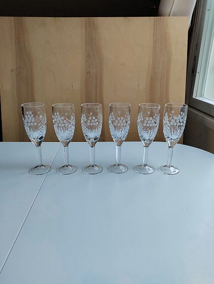 Upeat kristalliset viinilasit, 6 kpl