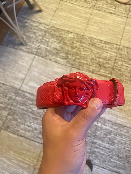 Versace punainen miesten vyö