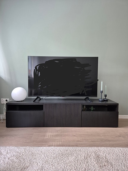 Myydään musta Ikean Bestå tv-taso