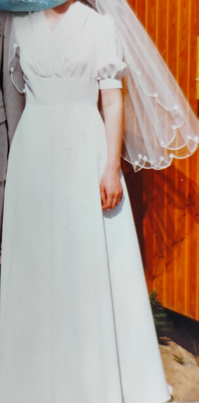 Vintage hääpuku+huntu