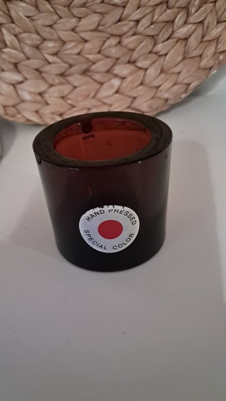 Iittala kynttilälyhty ruskea lasi