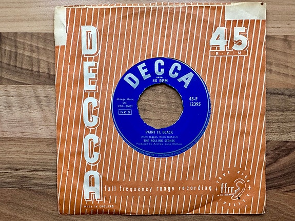 Rolling Stones Paint It Black 1966 vinyylisingle