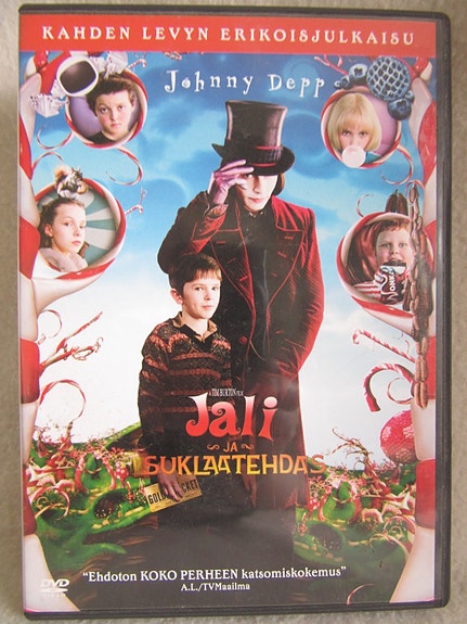 Jali ja suklaatehdas tupla dvd