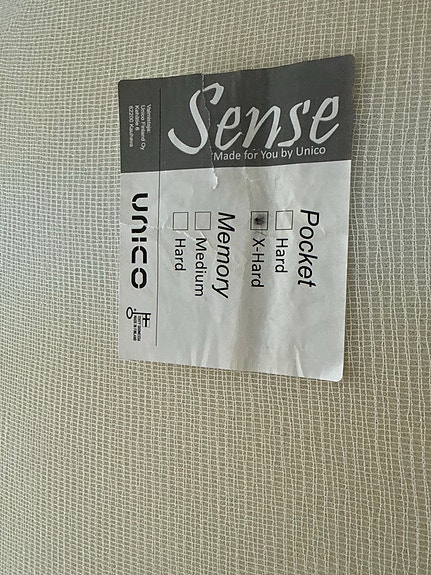 Unico Sense pussijousitettu patja