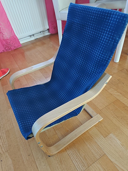 IKEA lasten nojatuoli sininen