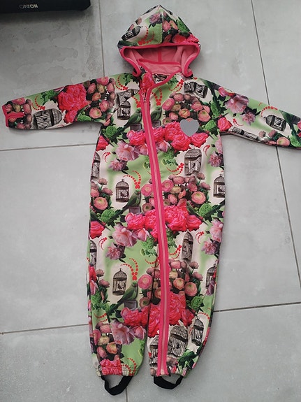 Racoon vuorellinen softshell haalari 98cm