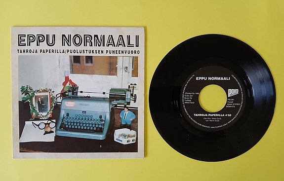 EPPU NORMAALI: Tahroja paperilla / Puolustuksen puheenvuoro 7" (1990)