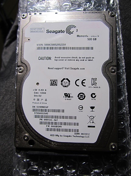 Seagate 500GB 2.5" kiintolevy