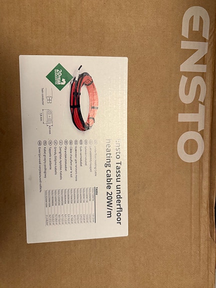 Ensto Tassu lattialämmityskaapeli 150 W, 7m