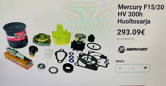 Mercury F15/20 HV 300h huoltosarja 8m0120838
